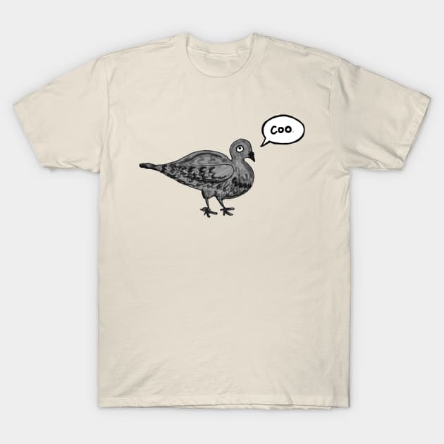 Manky Pigeon T-Shirt by wendycrayon